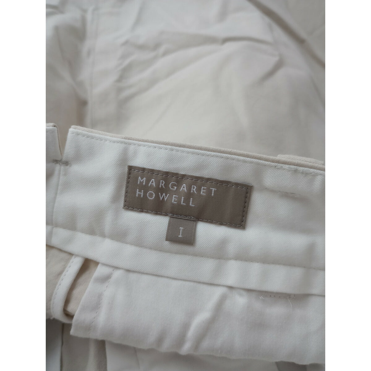 MARGARET HOWELL マーガレットハウエルCOTTON LINEN SILK コットン リネン シルク スカート 1 ライトベージュ【中古】