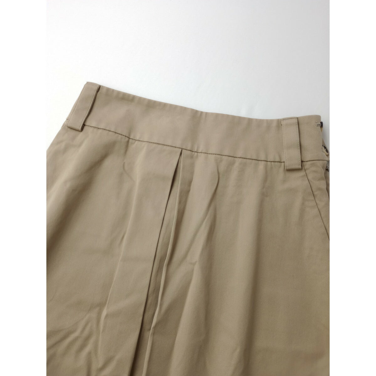 MARGARET HOWELL マーガレットハウエル HIGH DENSE COTTON TWILL コットン 綿 100％ ツイル スカート ベージュ 1【中古】
