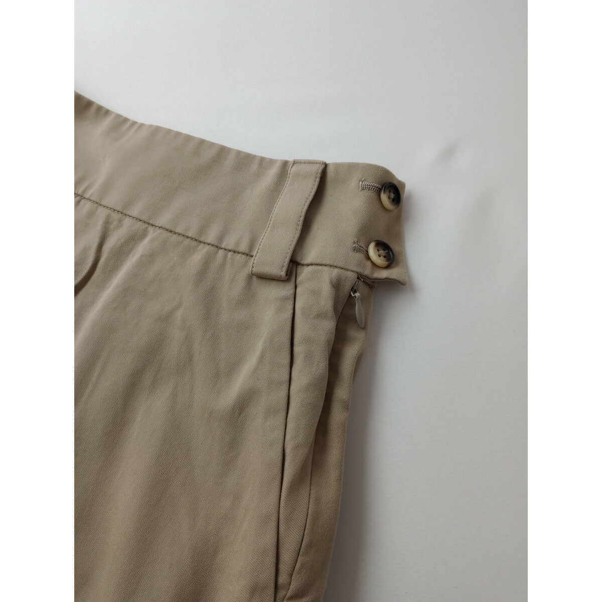 MARGARET HOWELL マーガレットハウエル HIGH DENSE COTTON TWILL コットン 綿 100％ ツイル スカート ベージュ 1【中古】