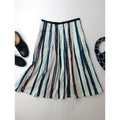 MARGARET HOWELL マーガレットハウエル COTTON SILK PAINTED STRIPE コットンシルク ストライプ スカート 1【中古】