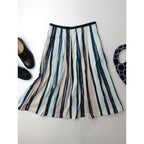 MARGARET HOWELL マーガレットハウエル COTTON SILK PAINTED STRIPE コットンシルク ストライプ スカート 1【中古】