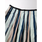 MARGARET HOWELL マーガレットハウエル COTTON SILK PAINTED STRIPE コットンシルク ストライプ スカート 1【中古】