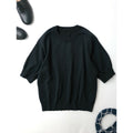 KURASHI＆Trips PUBLISHINGクラシアンドトリップス パブリッシング北欧暮らしの道具店 半袖ベーシックニット トップス 黒 ブラック【中古】