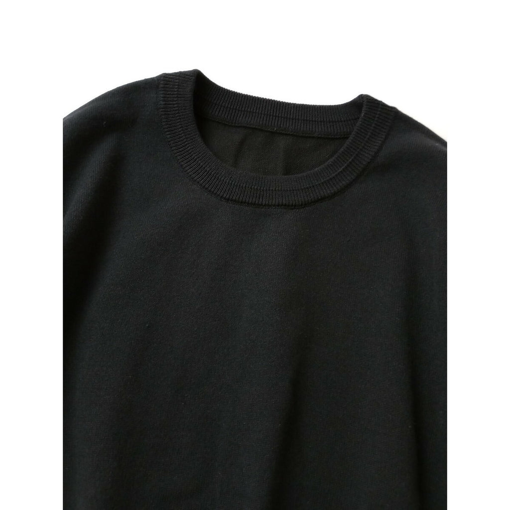 KURASHI＆Trips PUBLISHINGクラシアンドトリップス パブリッシング北欧暮らしの道具店 半袖ベーシックニット トップス 黒 ブラック【中古】
