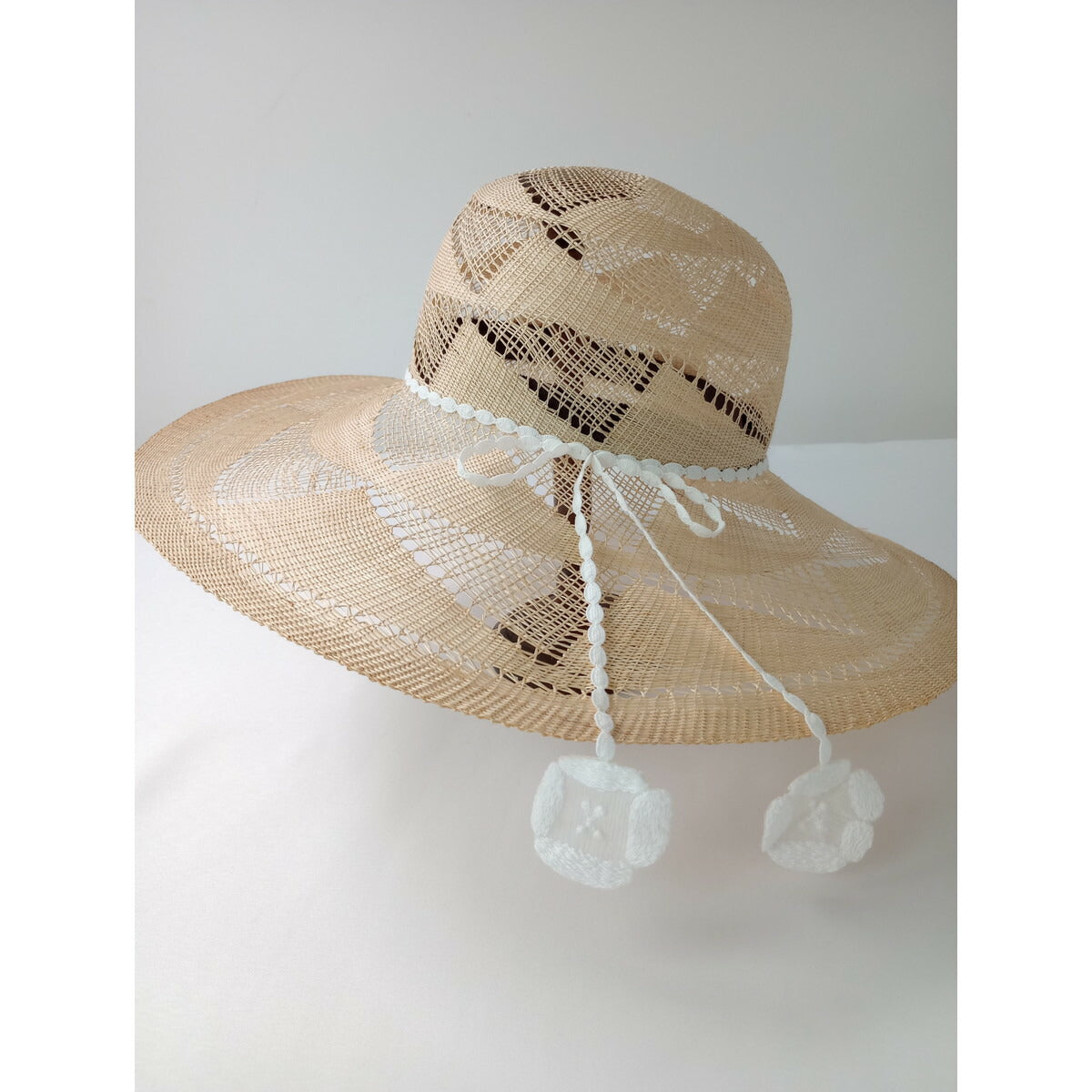 新品 mina perhonen × hitomi shinoyama design ミナペルホネン ヒトミ シノヤマ dear straw hat ストローハット 麦わら 帽子 白