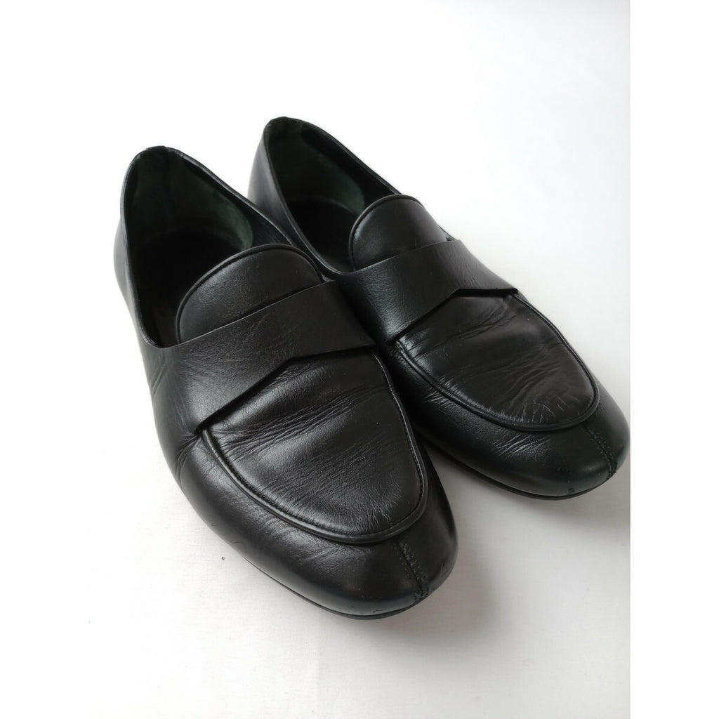 JIL SANDER ジルサンダー レザー ローファー 靴 黒 ブラック 35 1/2【中古】