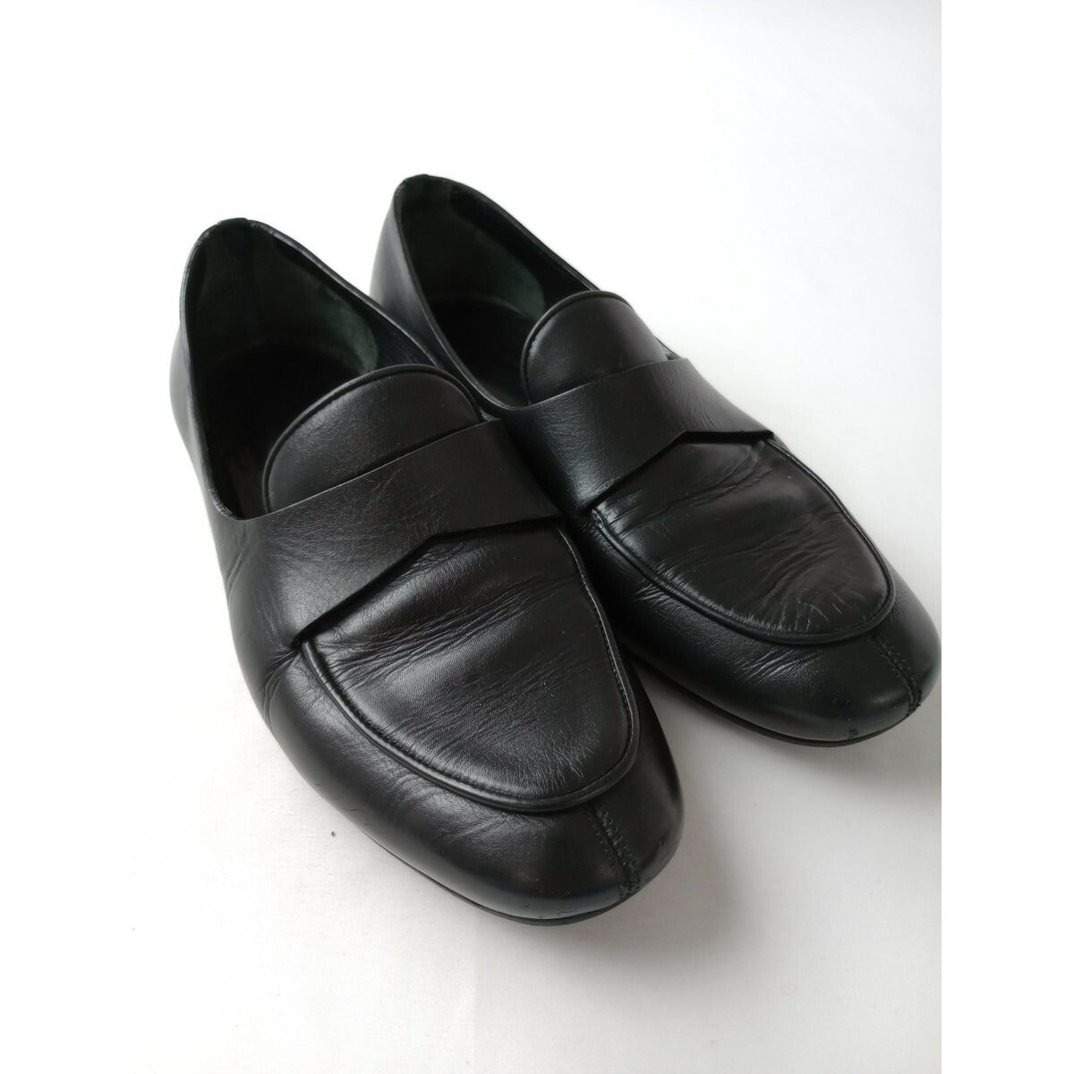JIL SANDER ジルサンダー レザー ローファー 靴 黒 ブラック 35 1/2【中古】