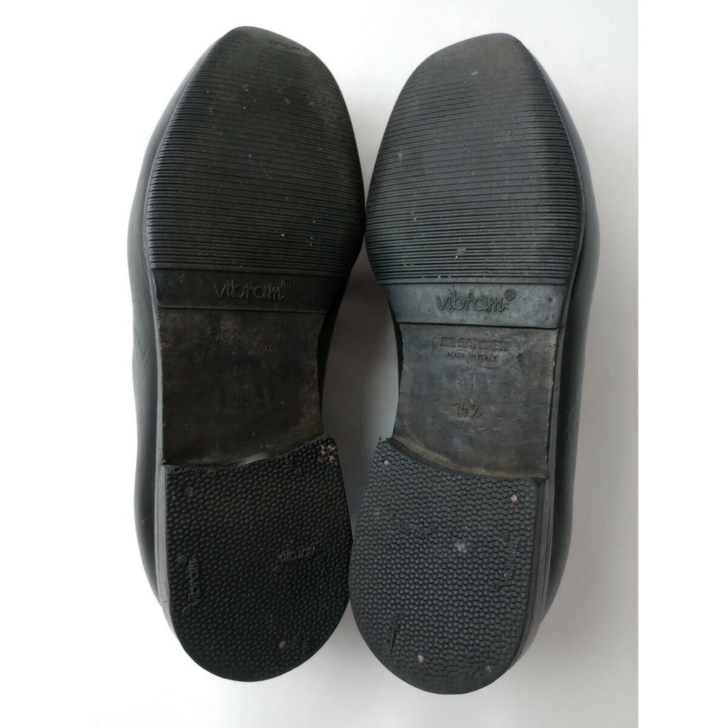 JIL SANDER ジルサンダー レザー ローファー 靴 黒 ブラック 35 1/2【中古】