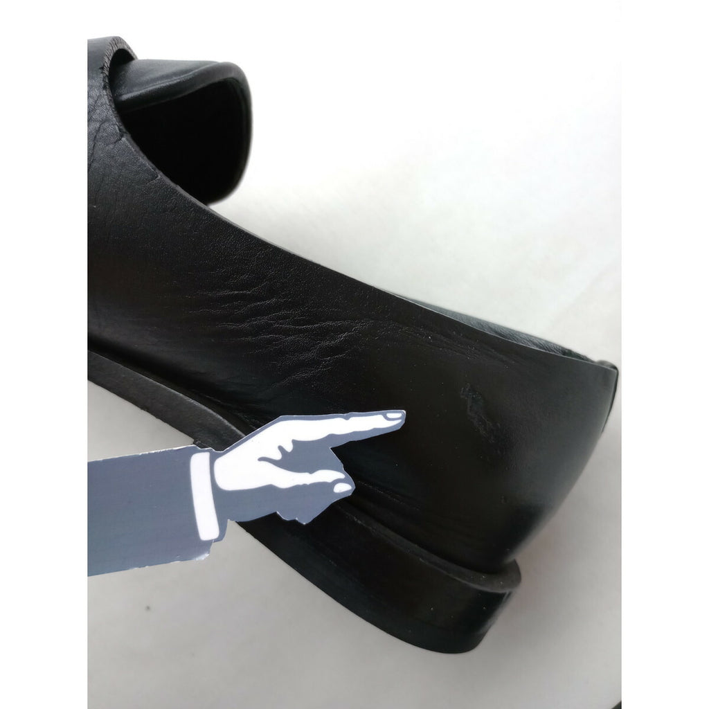 JIL SANDER ジルサンダー レザー ローファー 靴 黒 ブラック 35 1/2【中古】