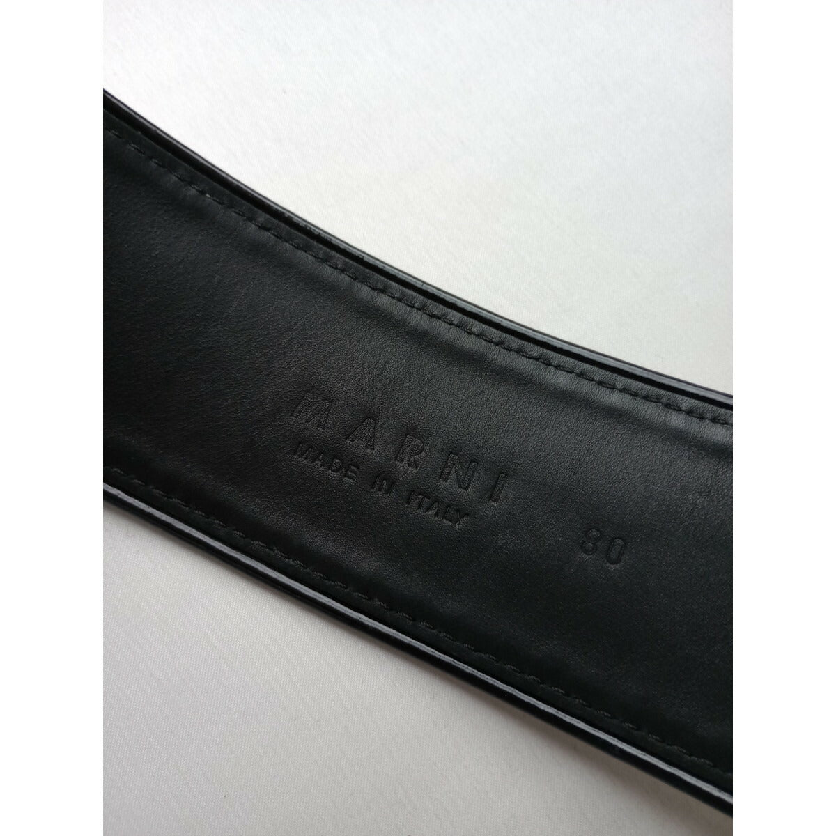 MARNI マルニ ベルト バイカラー 黒 ブラック 白【中古】