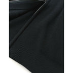25AW MARGARET HOWELL マーガレットハウエル 防縮メリノウール 12ゲージ 片畦編み ニット ジレ ジップアップフーディー 黒 ブラック M【中古】