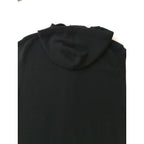 25AW MARGARET HOWELL マーガレットハウエル 防縮メリノウール 12ゲージ 片畦編み ニット ジレ ジップアップフーディー 黒 ブラック M【中古】