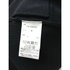 25AW MARGARET HOWELL マーガレットハウエル 防縮メリノウール 12ゲージ 片畦編み ニット ジレ ジップアップフーディー 黒 ブラック M【中古】