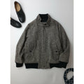 MARGARET HOWELL マーガレットハウエル CHARCOAL NATURAL TWEED BLOUSON ツイード ブルゾン ジップアップ 長袖 ジャケット 1(20M＋0217)【中古】