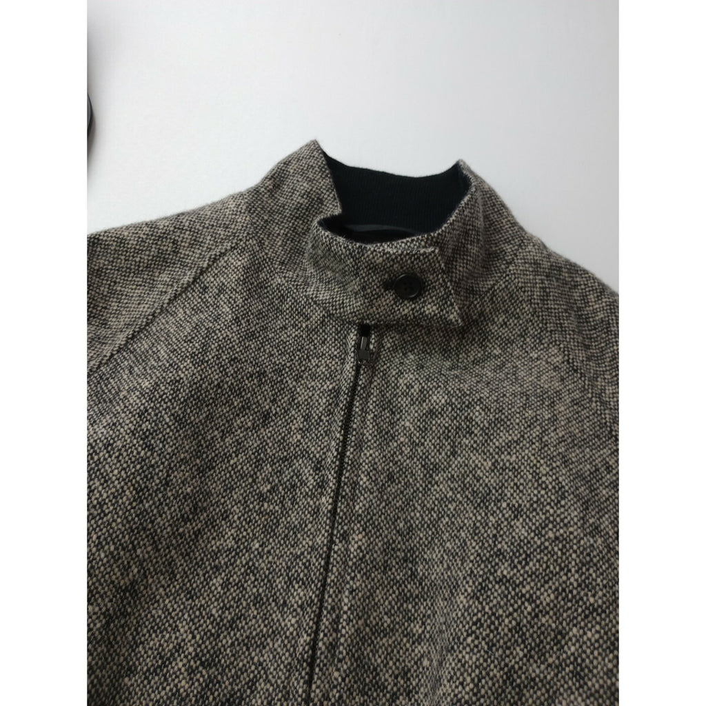 MARGARET HOWELL マーガレットハウエル CHARCOAL NATURAL TWEED BLOUSON ツイード ブルゾン ジップアップ 長袖 ジャケット 1(20M＋0217)【中古】