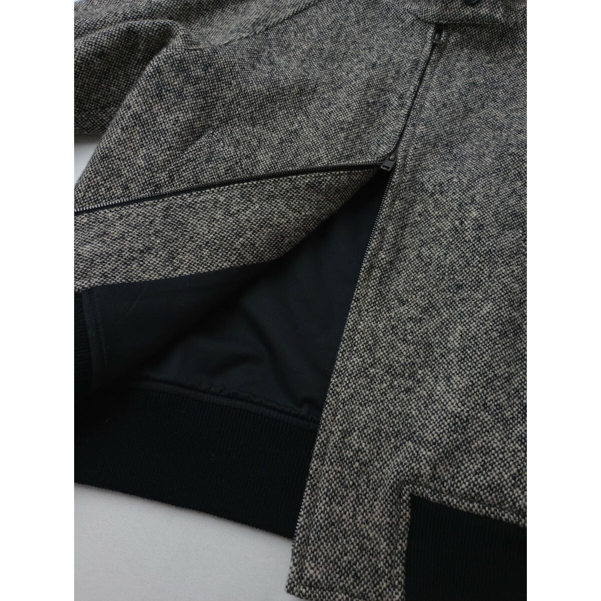 MARGARET HOWELL マーガレットハウエル CHARCOAL NATURAL TWEED BLOUSON ツイード ブルゾン ジップアップ 長袖 ジャケット 1(20M＋0217)【中古】