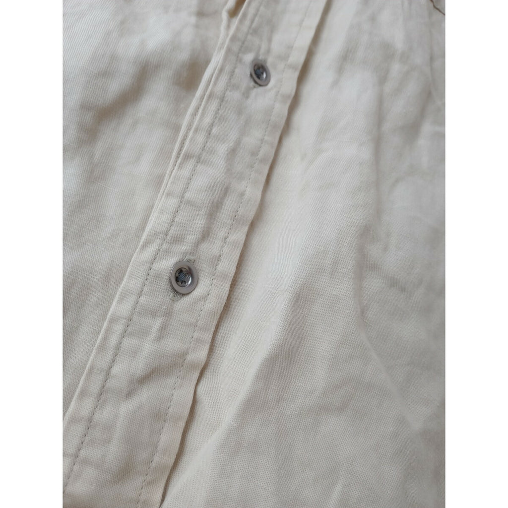 TICCA ティッカ リネン 麻 100％ 長袖 シャツ ワンピース ロング ライトベージュ F【中古】