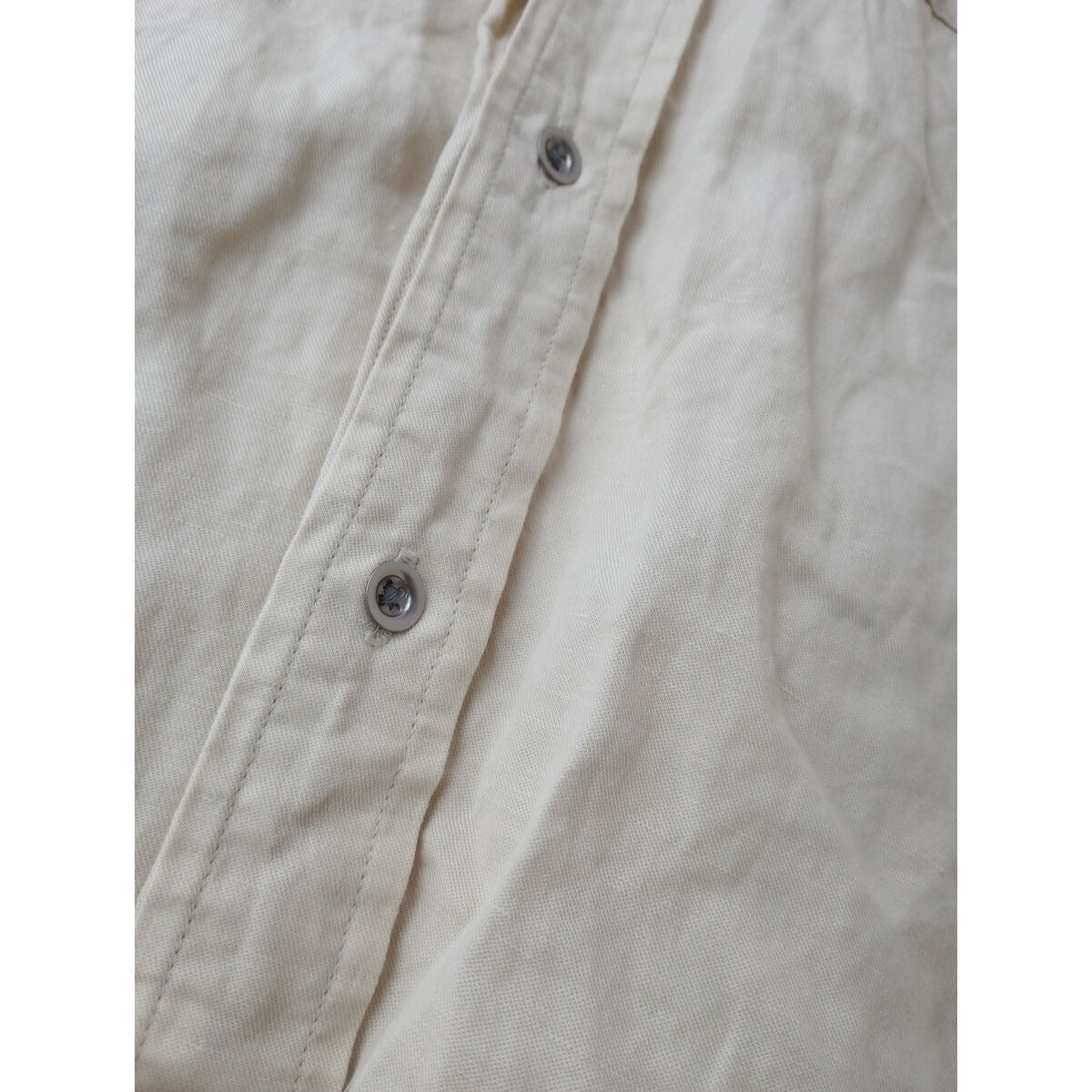 TICCA ティッカ リネン 麻 100％ 長袖 シャツ ワンピース ロング ライトベージュ F【中古】