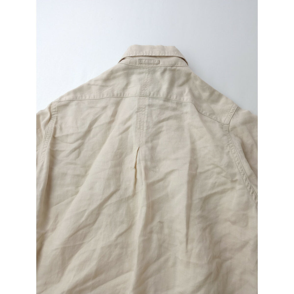 TICCA ティッカ リネン 麻 100％ 長袖 シャツ ワンピース ロング ライトベージュ F【中古】