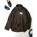 新品 25AW アパルトモン L'Appartement ULTRASUEDE JACKET フェイク スエード シャツ ジャケット ダークブラウン F