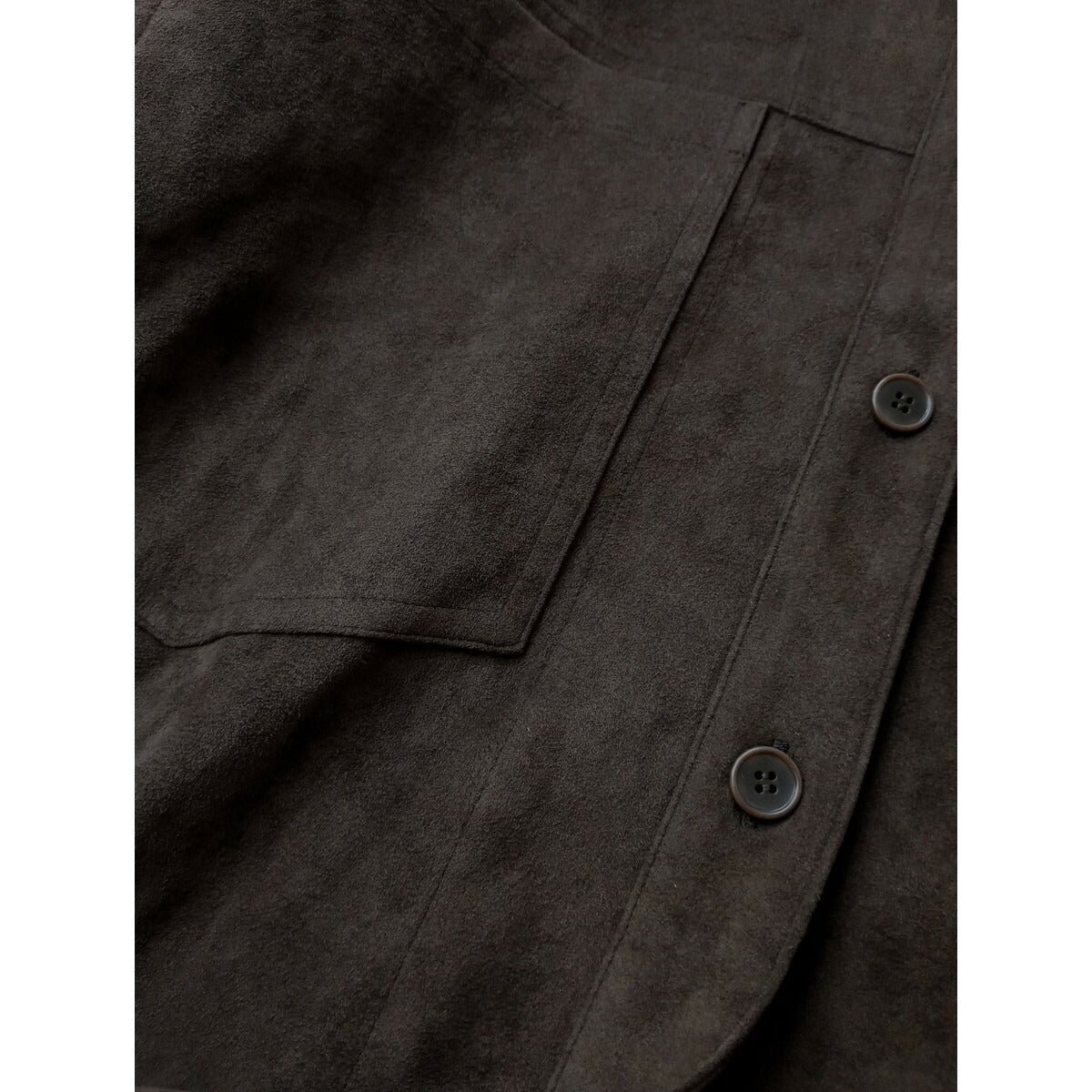 新品 25AW アパルトモン L'Appartement ULTRASUEDE JACKET フェイク スエード シャツ ジャケット ダークブラウン F