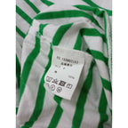 THE SHINZONE シンゾーン MARINE BORDER TEE コットン 綿 100％ マリン ボーダー Tシャツ トップス 長袖 カットソー グリーン 白 F【中古】