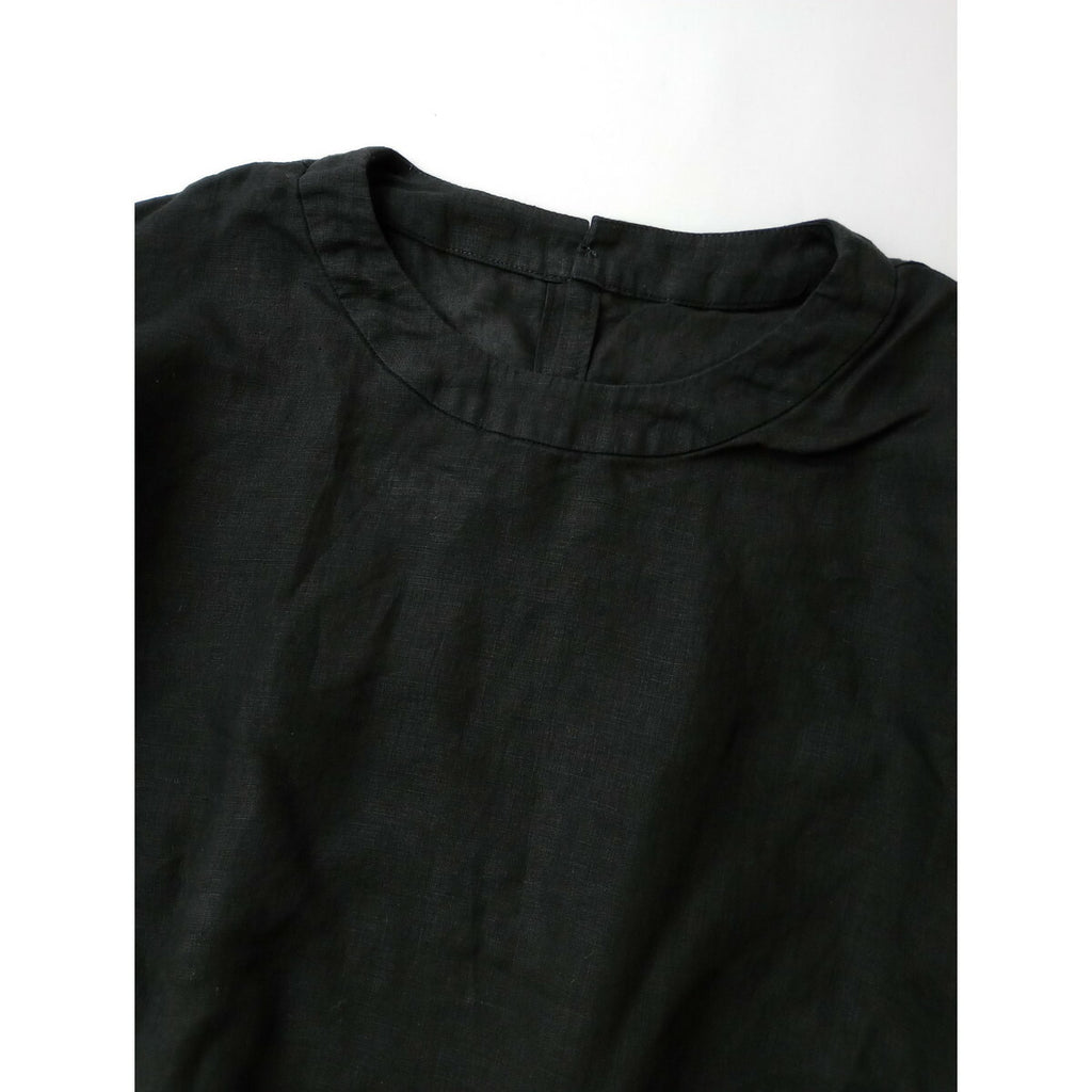 25AW evam eva エヴァムエヴァ linen pullover リネン プルオーバー トップス 黒 ブラック M【中古】