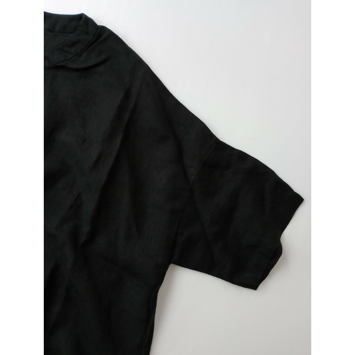 25AW evam eva エヴァムエヴァ linen pullover リネン プルオーバー トップス 黒 ブラック M【中古】
