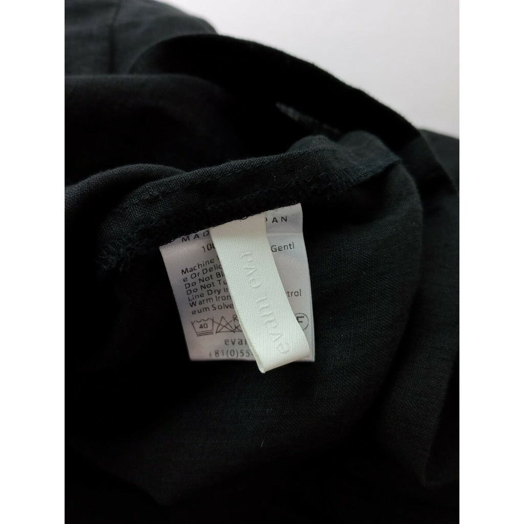 25AW evam eva エヴァムエヴァ linen pullover リネン プルオーバー トップス 黒 ブラック M【中古】