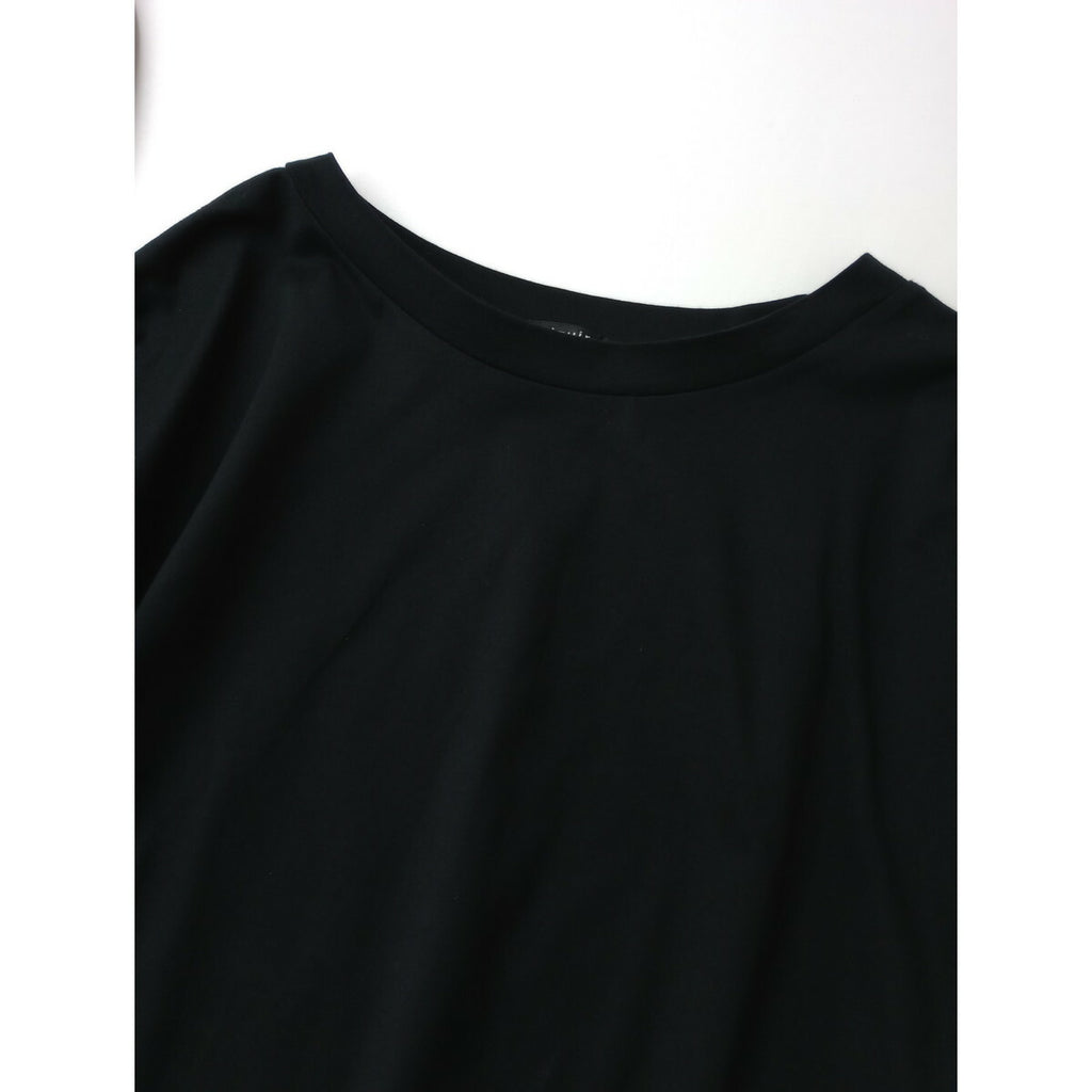 mizuiro ind ミズイロインド ワイド 裾チュール Ｔシャツ カットソー トップス 黒 ブラック【中古】