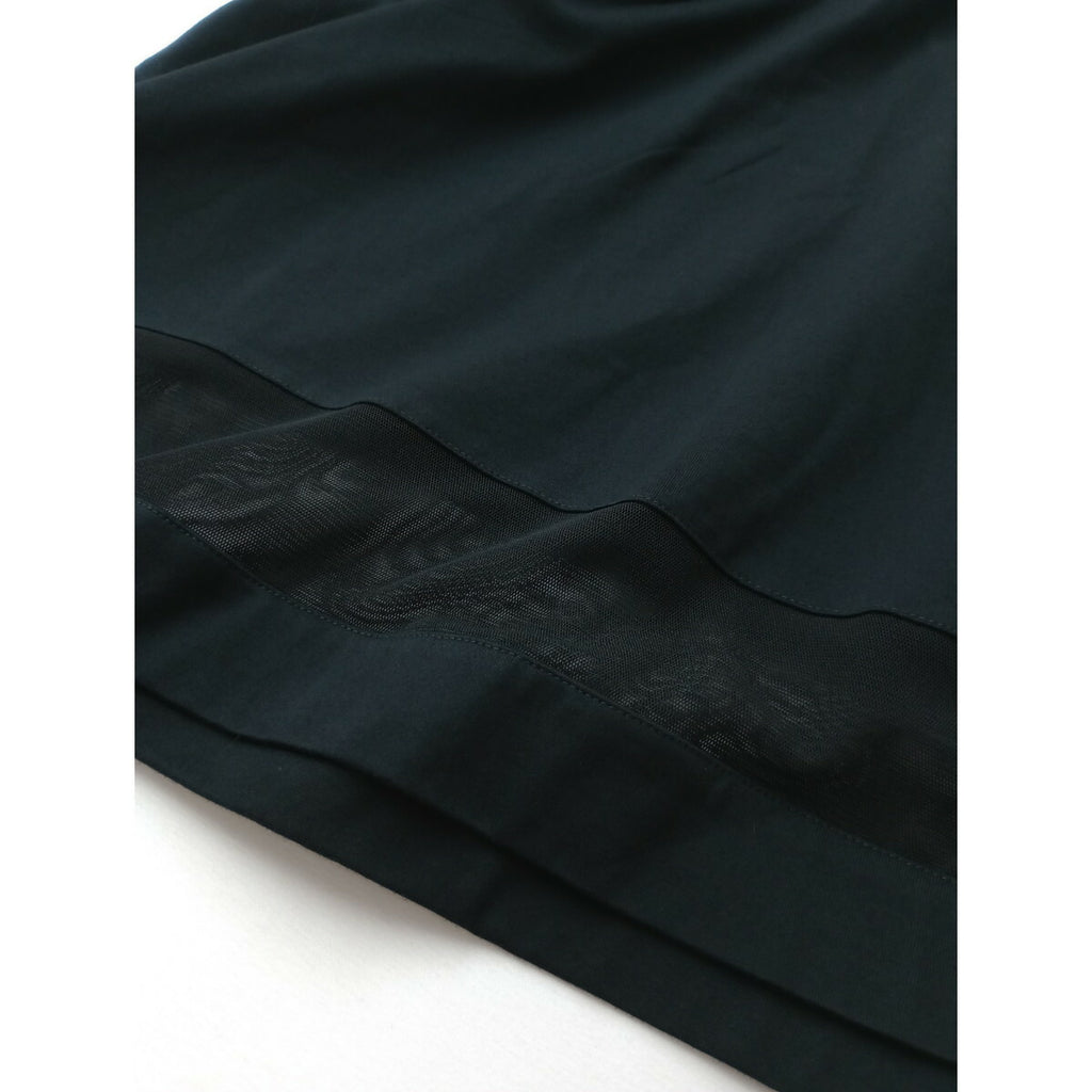 mizuiro ind ミズイロインド ワイド 裾チュール Ｔシャツ カットソー トップス 黒 ブラック【中古】