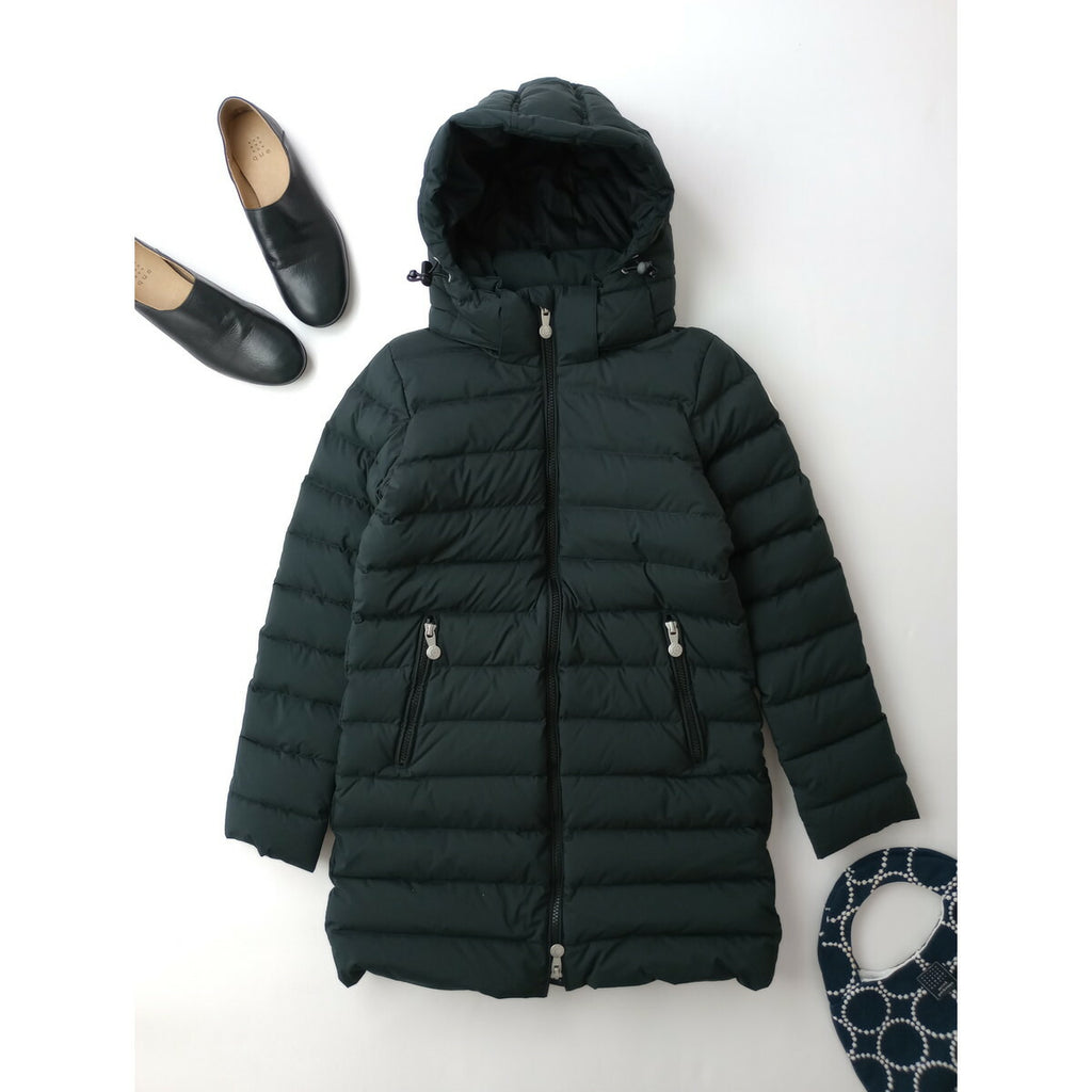 美品 PYRENEX ピレネックス SPOUTNIC LONG SOFT2 HWU063 ダウン コート スプート ニック ロング ソフト 黒 ブラック 34 (DM＋0816)