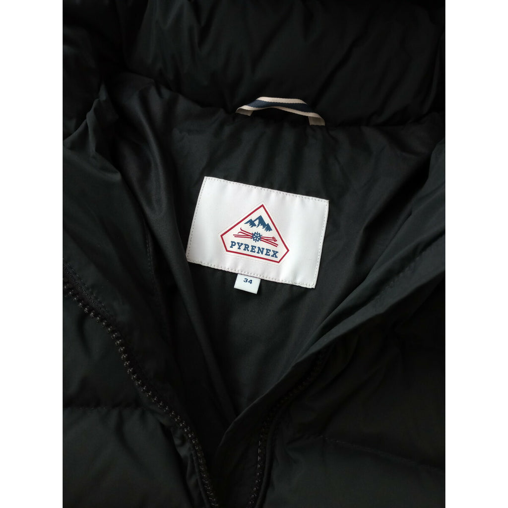 美品 PYRENEX ピレネックス SPOUTNIC LONG SOFT2 HWU063 ダウン コート スプート ニック ロング ソフト 黒 ブラック 34 (DM＋0816)