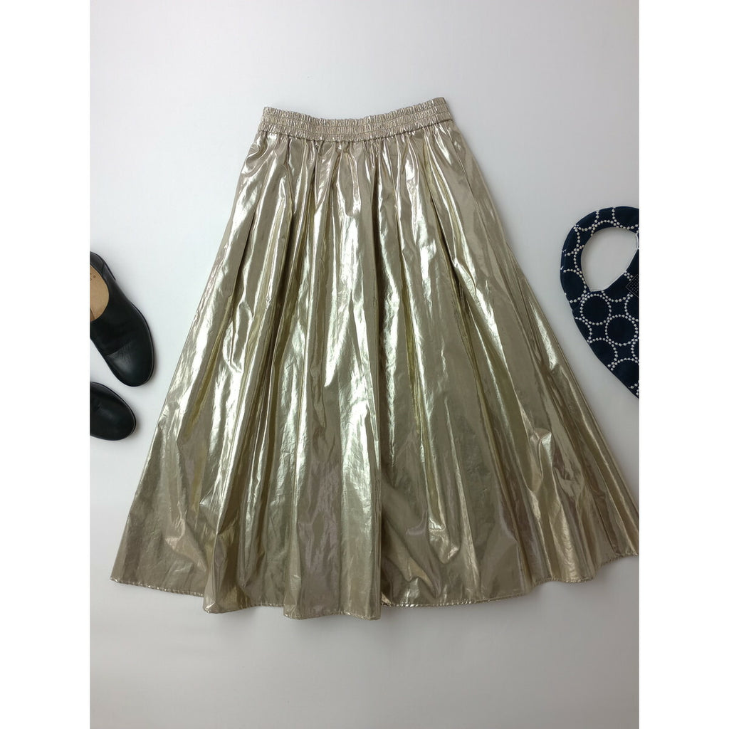 新品 MICA&DEAL マイカアンドディール ゴールド ロング スカート F