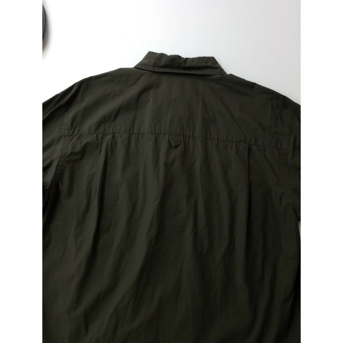 MARGARET HOWELL マーガレットハウエル FINE COTTON POPLIN SHIRT コットン 綿 100％ プルオーバー 長袖 シャツ 1 カーキ【中古】