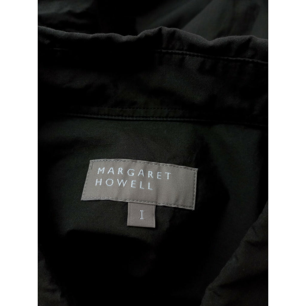 MARGARET HOWELL マーガレットハウエル FINE COTTON POPLIN SHIRT コットン 綿 100％ プルオーバー 長袖 シャツ 1 カーキ【中古】