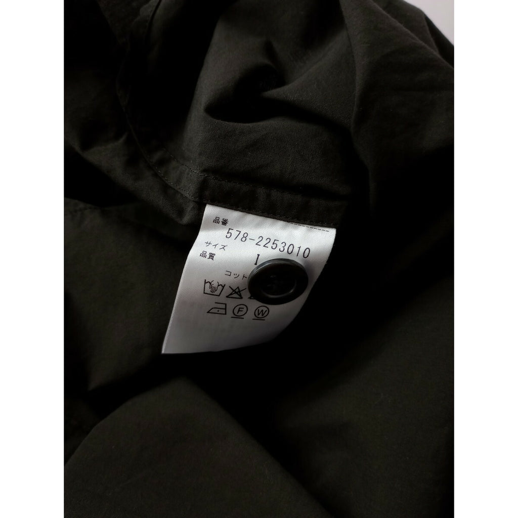 MARGARET HOWELL マーガレットハウエル FINE COTTON POPLIN SHIRT コットン 綿 100％ プルオーバー 長袖 シャツ 1 カーキ【中古】