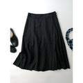 MARGARET HOWELL マーガレットハウエル LARGE CHECK WOOL COTTON SKIRT チェック ウール コットン スカート 1 黒 ブラック【中古】