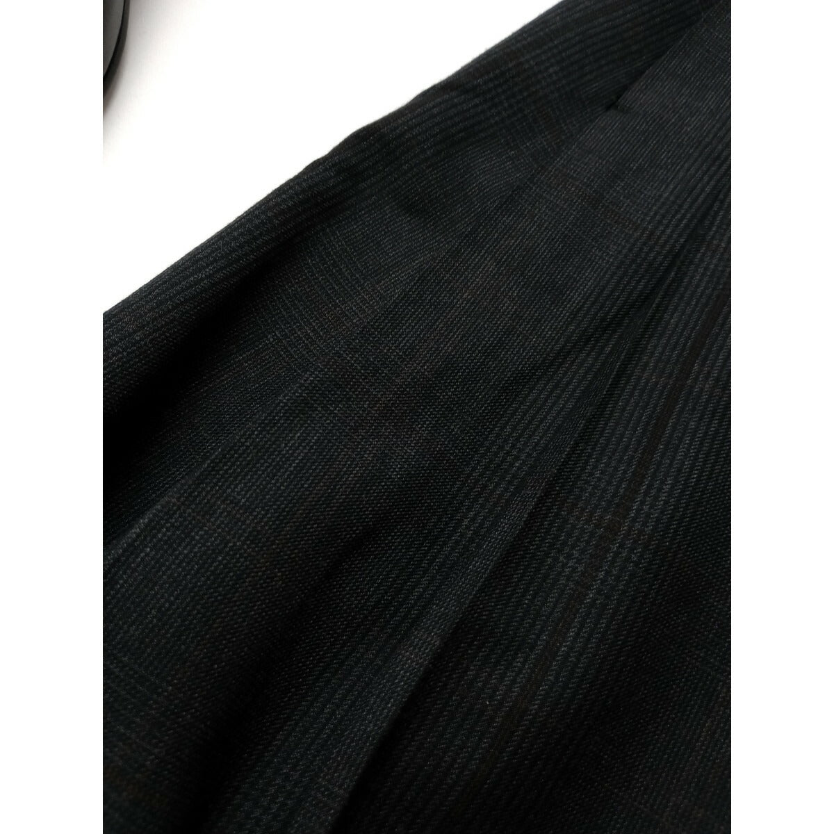 MARGARET HOWELL マーガレットハウエル LARGE CHECK WOOL COTTON SKIRT チェック ウール コットン スカート 1 黒 ブラック【中古】