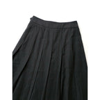 MARGARET HOWELL マーガレットハウエル LARGE CHECK WOOL COTTON SKIRT チェック ウール コットン スカート 1 黒 ブラック【中古】