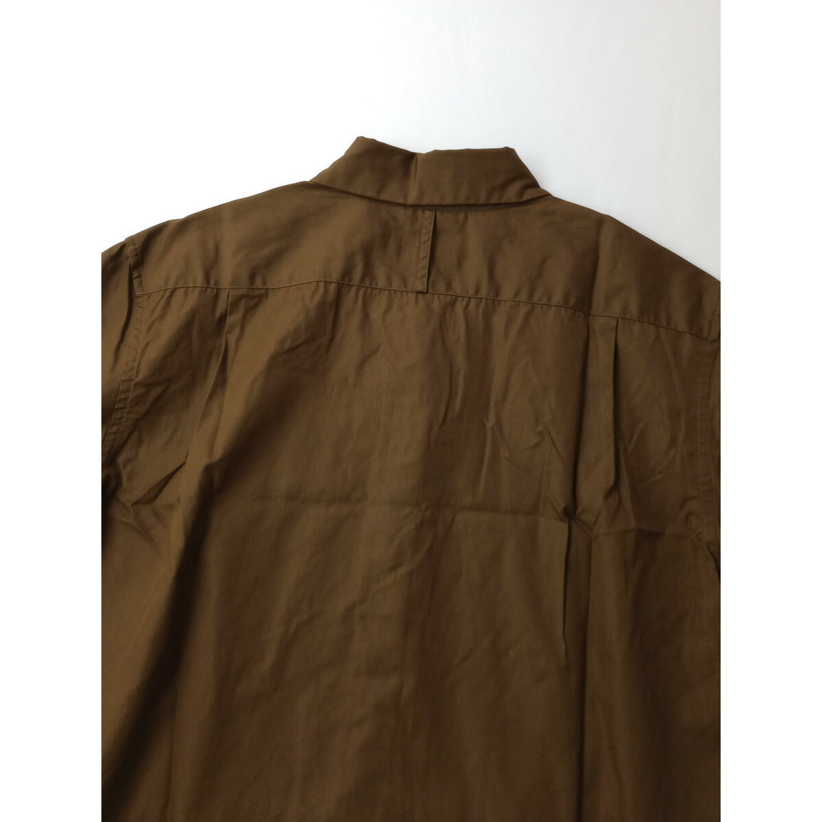 MARGARET HOWELL マーガレットハウエル FINE COTTON POPLIN SHIRT ファイン コットン 綿 100％ ポプリン シャツ ブラウン 1 長袖 茶色【中古】