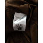 MARGARET HOWELL マーガレットハウエル FINE COTTON POPLIN SHIRT ファイン コットン 綿 100％ ポプリン シャツ ブラウン 1 長袖 茶色【中古】