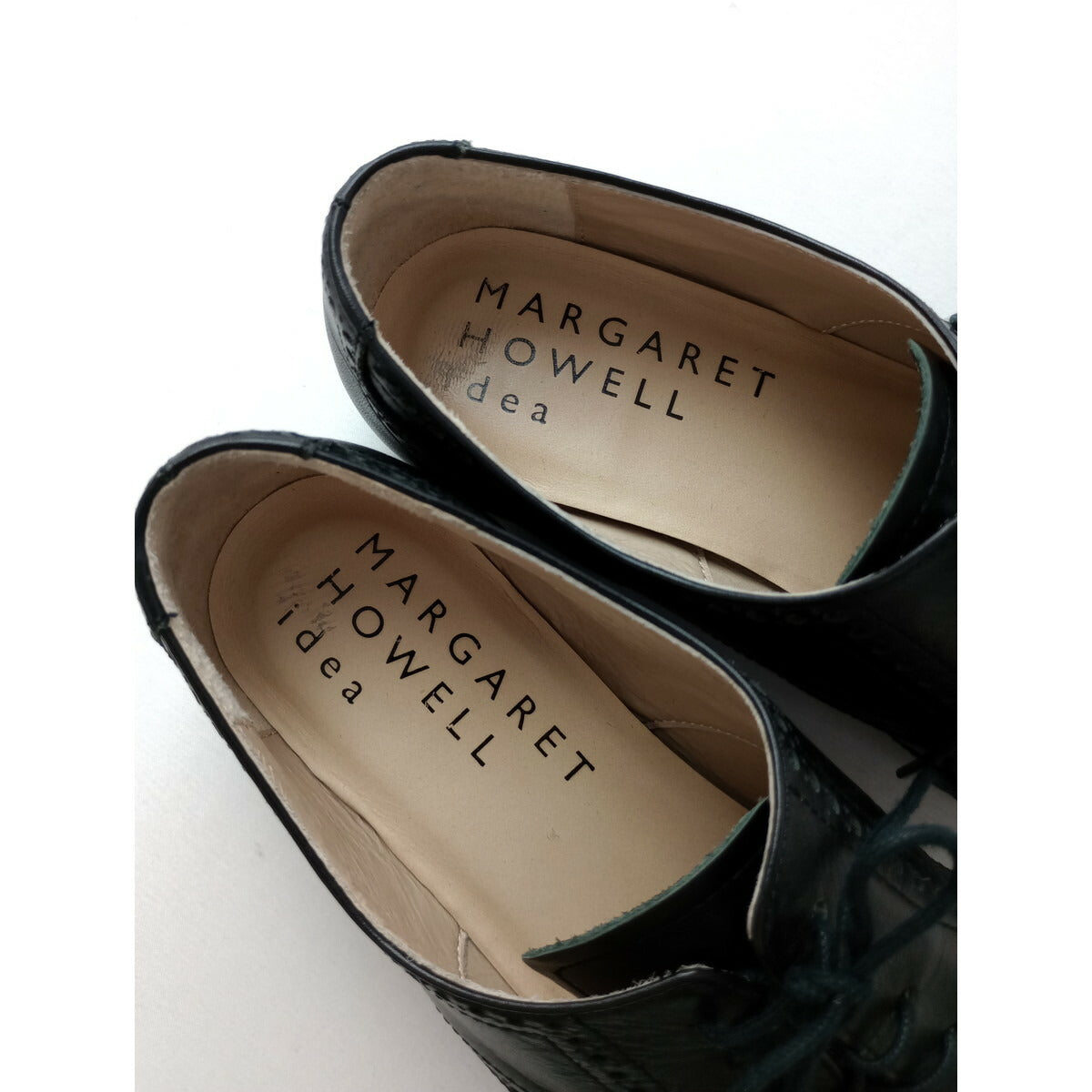 MARGARET HOWELL マーガレットハウエル レザー シューズ ウイングチップ 靴 黒 ブラック 22【中古】