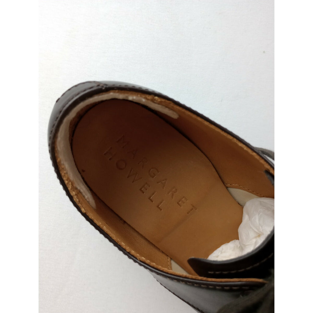 MARGARET HOWELL マーガレットハウエル レザー レースアップ シューズ 靴 ダークブラウン 4【中古】
