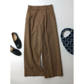 MARGARET HOWELL マーガレットハウエル WOOL GABARDINE TROUSERS ウール 毛 100％ ワイド パンツ ベージュ 2【中古】