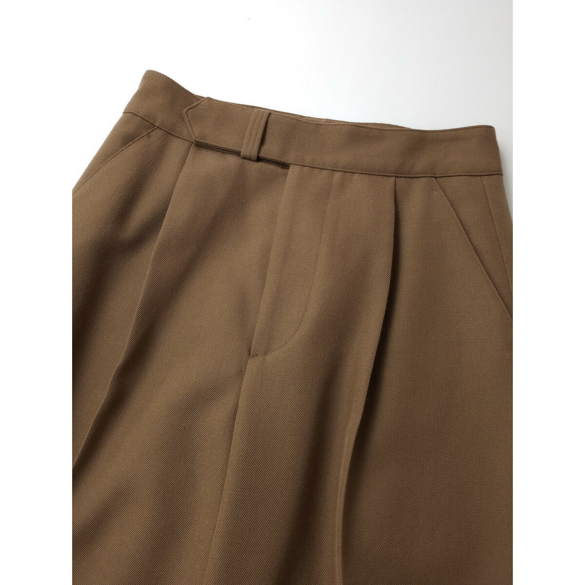 MARGARET HOWELL マーガレットハウエル WOOL GABARDINE TROUSERS ウール 毛 100％ ワイド パンツ ベージュ 2【中古】