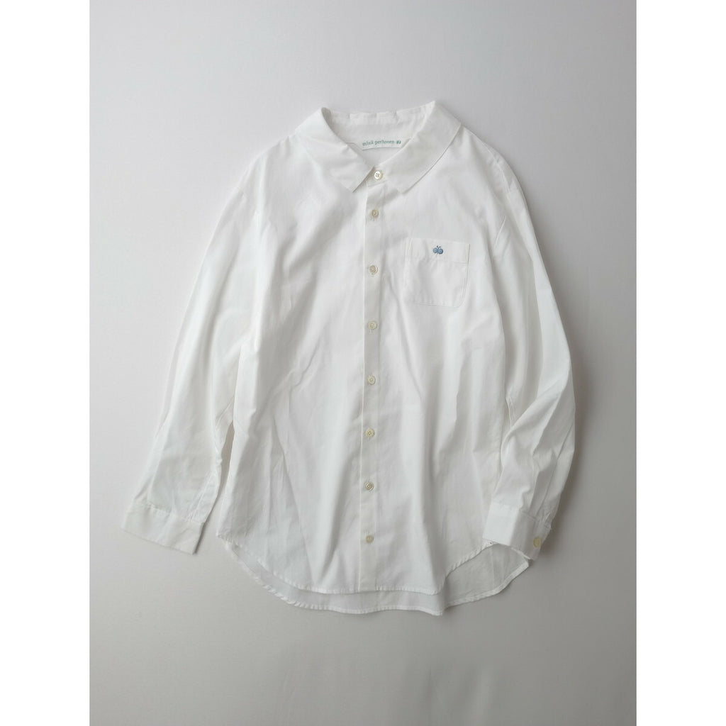 mina perhonen ミナペルホネン sorbetti 長袖 シャツ トップス 140 キッズ 子供服 白【中古】