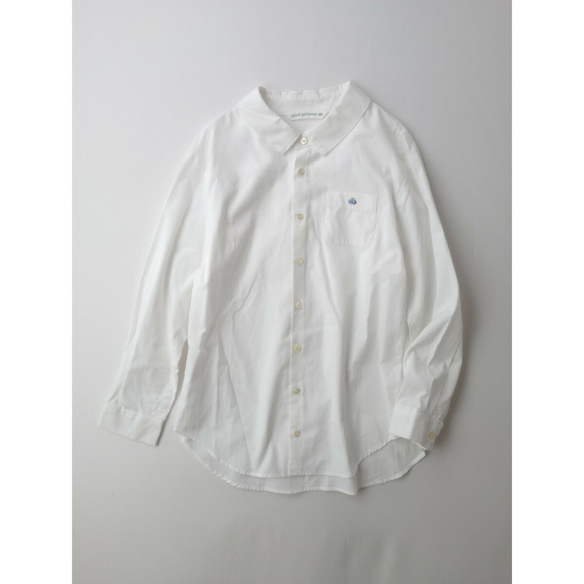 mina perhonen ミナペルホネン sorbetti 長袖 シャツ トップス 140 キッズ 子供服 白【中古】