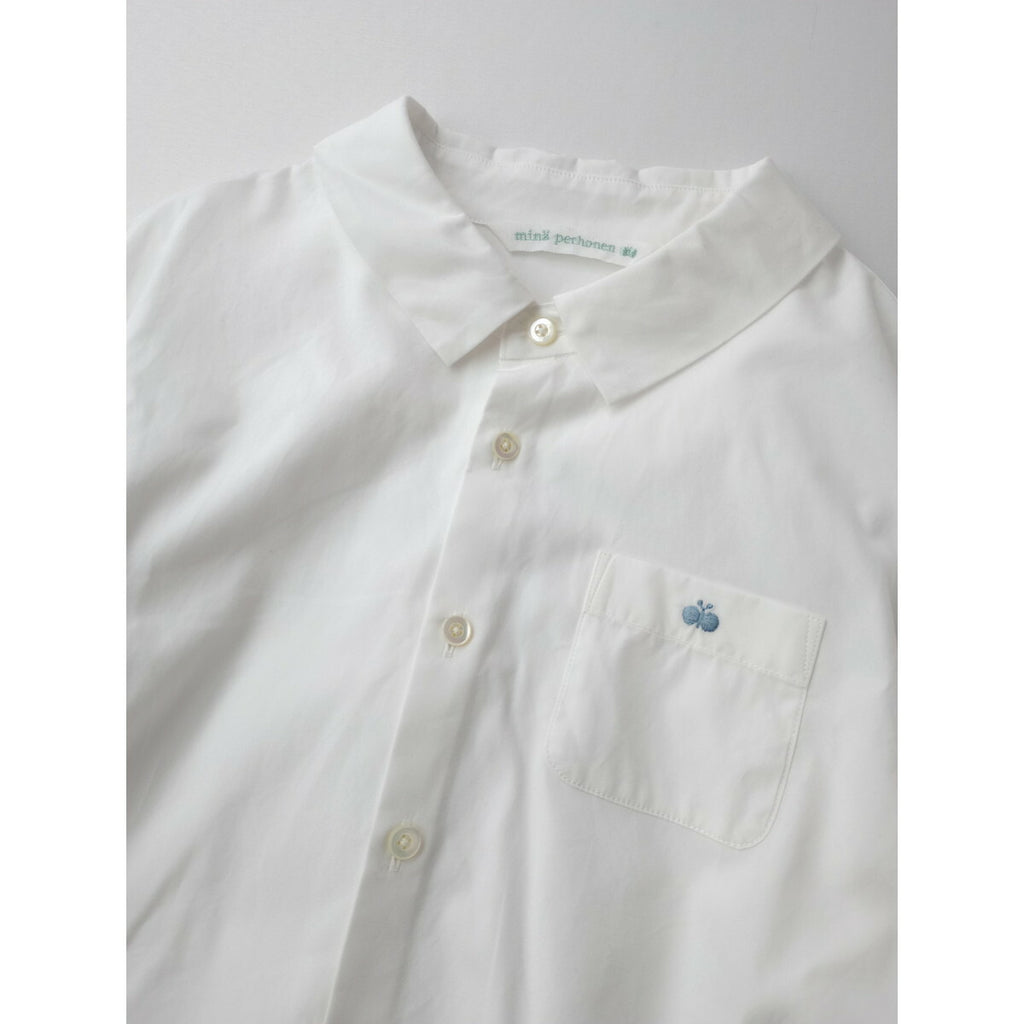 mina perhonen ミナペルホネン sorbetti 長袖 シャツ トップス 140 キッズ 子供服 白【中古】
