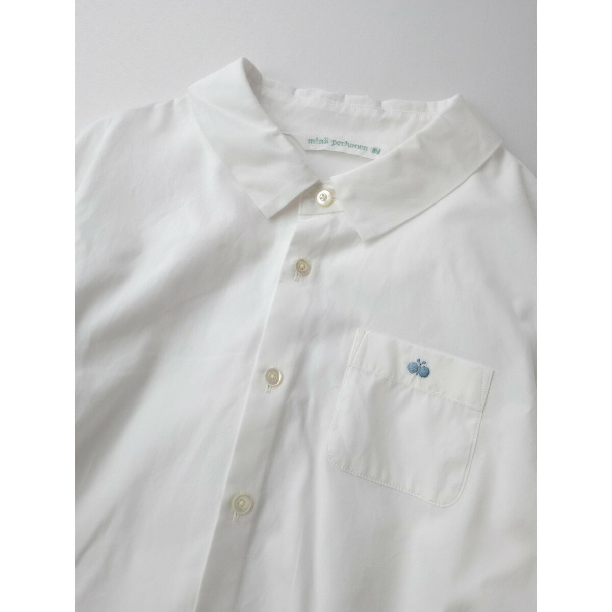 mina perhonen ミナペルホネン sorbetti 長袖 シャツ トップス 140 キッズ 子供服 白【中古】